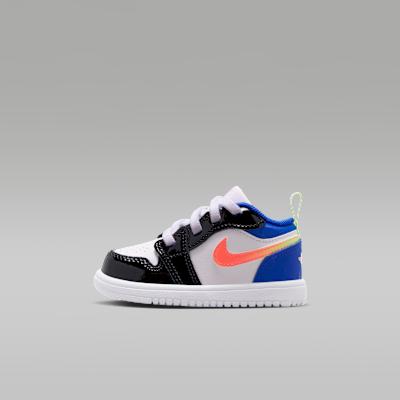 Jordan Air Jordan 1 Leather Toddler Shoes White Black Blue Infant And 25