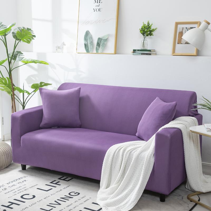 Solid Color Elastic Sofa Covers for Living Room Stretch Slipcover Armchair Couch Cover Corner L shape Sectional Sofa Protector