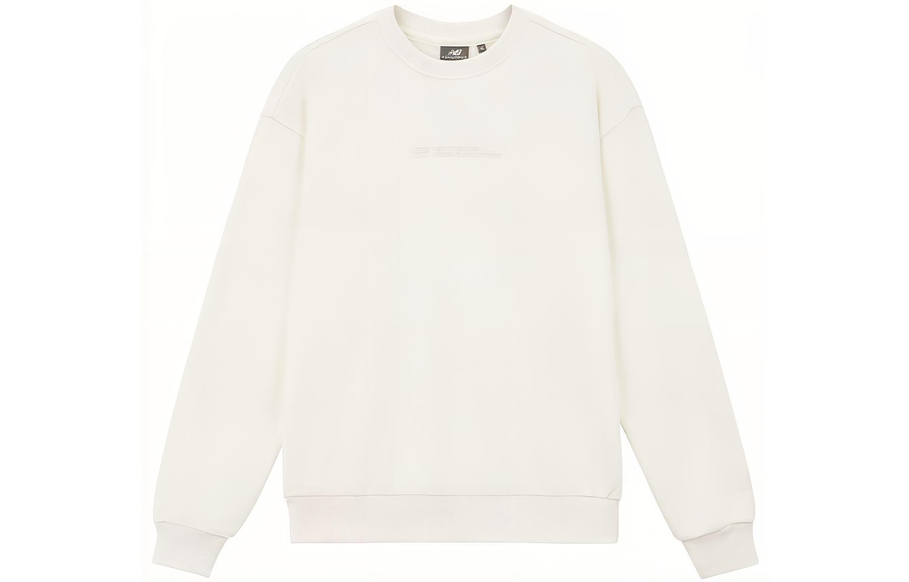 New Balance Sweatshirts Men s White Crew Neck Moderate Regular 5CD37231-IV XXL