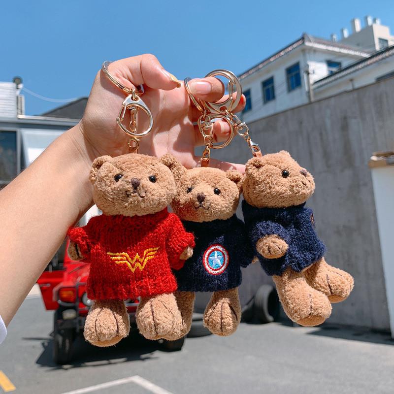 Superhero Plush Keychain With Pearl Velvet Material For Collectors And Kids