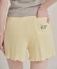 Iteoneolmomeonteu Waffle Elastic Waist Shorts _ Yellow