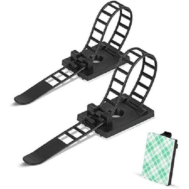 50 Packs Zip Tie Adhesive Mounts - Self-Adhesive Cable Clips Fasteners Cable Wire Clips - Cable Straps Tie Clamp Organizer - Cable Clamp Base Holders