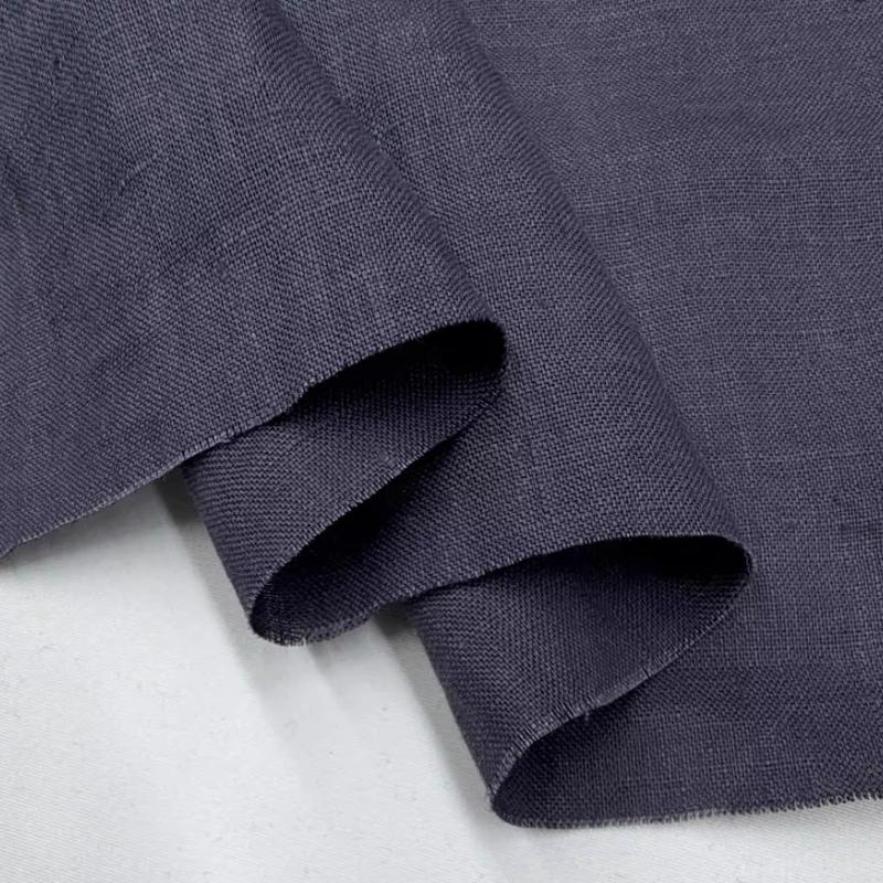 Tissu Pur Lin Lin Lavé Confortable Respirant Tissu Printemps Été DIY Robe Pantalon Large Veste Légère Vêtement
