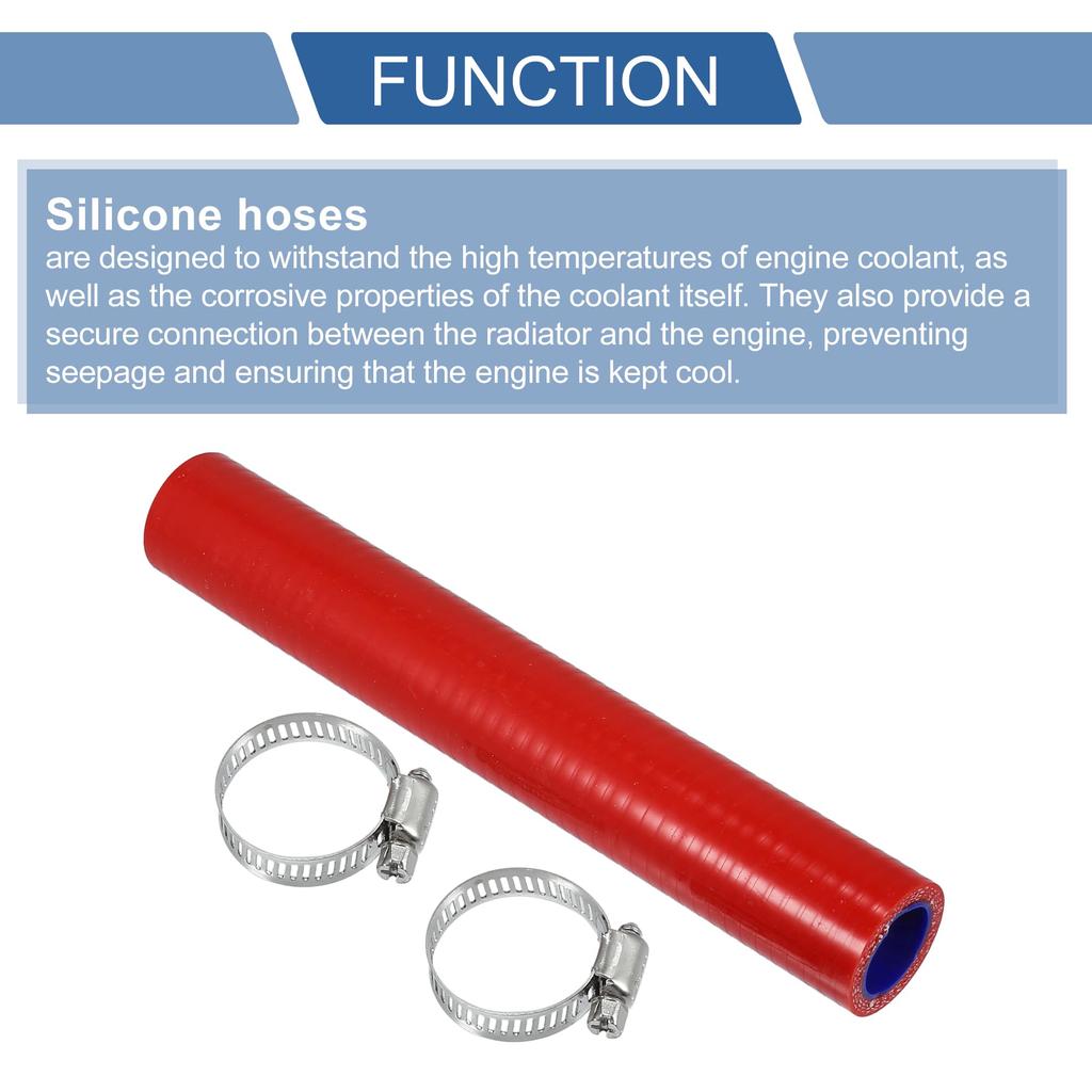 X AUTOHAUX 1 Set Inner Diameter 20mm/0.79" Length 200mm 7.87" 0° Red Blue Car