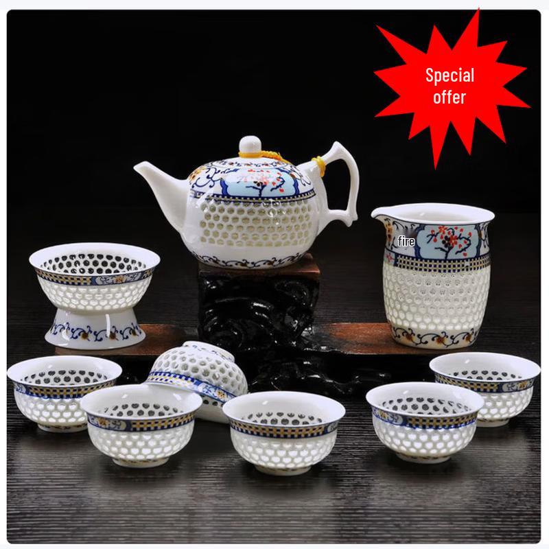 Shengdahao Blue and White Porcelain 16-Piece Tea Set