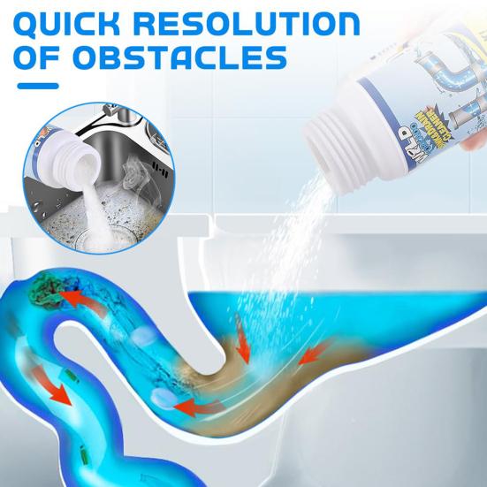 Záchodový tlumič Vlasový tuk Mýdlové usazeniny Záchodový čisticí prostředek Sada Kuchyň Koupelna Odblokovač odpadu Rozpouštědlo tuku v potrubí