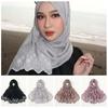 Chiffon Turbans Head Breathable Head Wraps New Rhinestone Chiffon Scarf