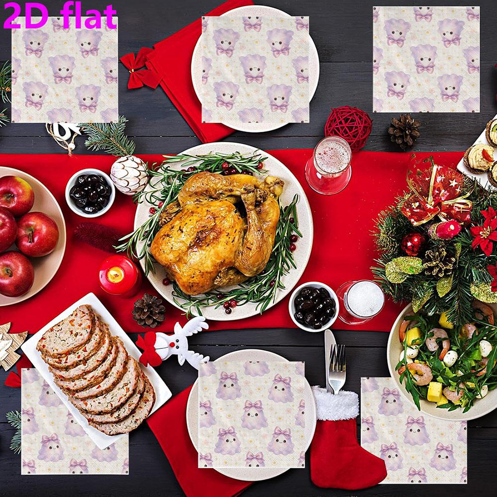 20pcs Disposable Napkins with Ghost Pattern Print for Wedding,Parties,and Daily Use for Thanksgiving Fall Christmas Table Decoration