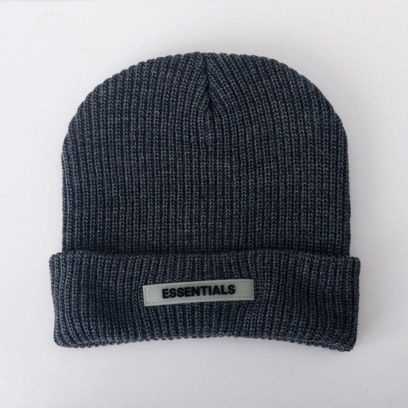 Essentials Knitted Hat Alphabet Wool Hat Knitted Hat Big Head Circumference Beanie Hexagonal Melon Vest Hat