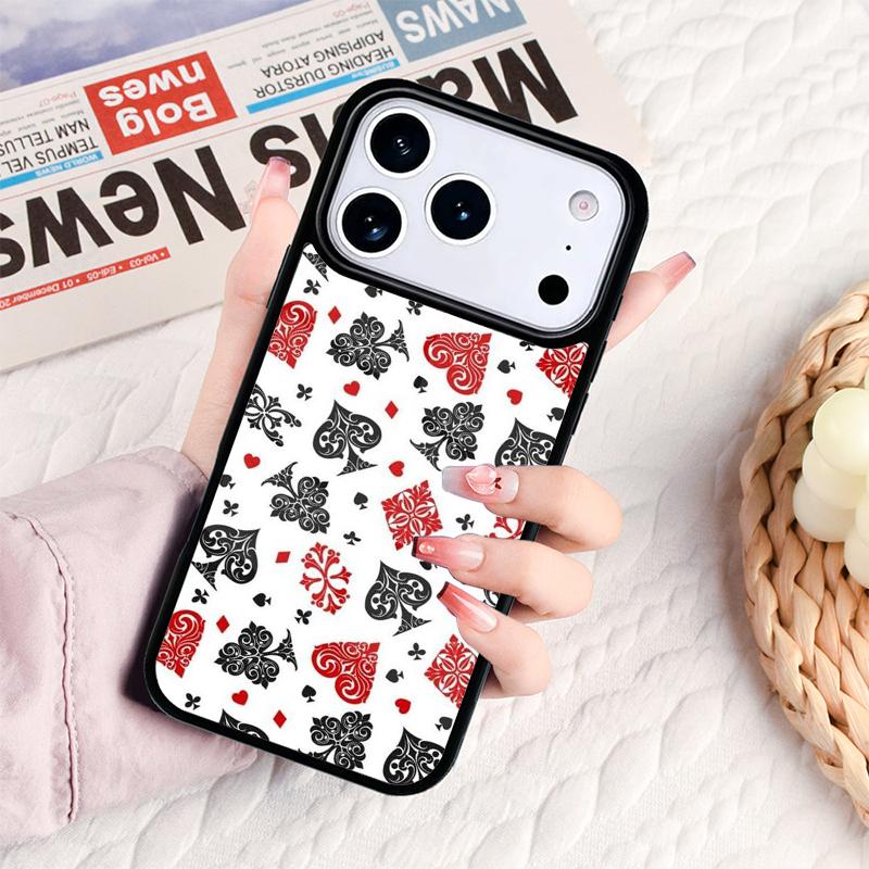 Playing Card Poker Phone Case For IPhone 17 16e 15 14 13 12 11 Pro Max Air Mini Soft Protective Cover