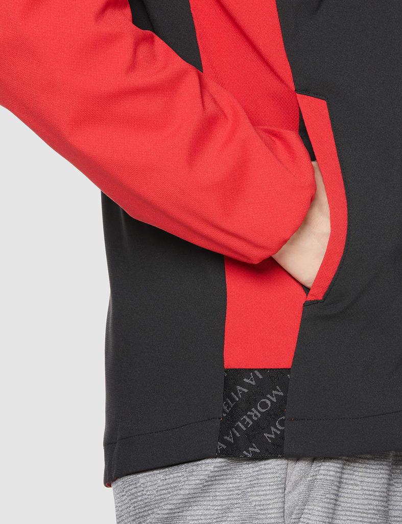 Soccer Wear Move Cross Jacket Slim P2MC0001 Black X Chinese Red Japan L To Japanese Size [Mizuno] (equivalent L)