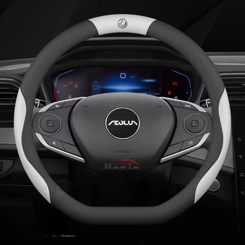 Leather Car Steering Wheel Cover for Dongfeng T5 Evo 580 Shine Max Rich 6 E70 IX5 AX7 Accessories Dongfeng Joyear X3 X5 SX6