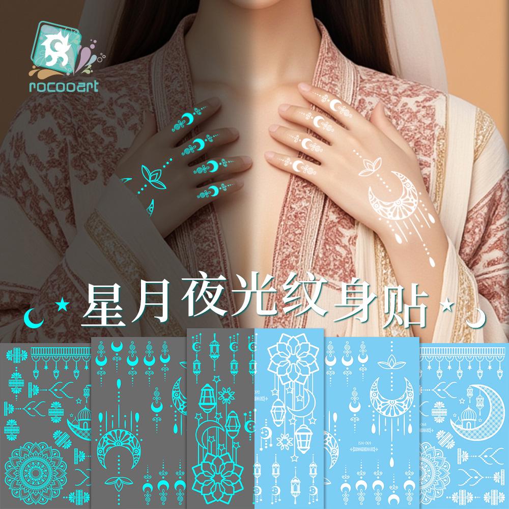 2025 Ruikalong Luminous White Henna & Tattoo Stickers