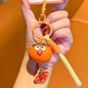 Peanut Persimmon Solid Color Hand Rope Key Chain Bag Decorative Pendant Gift