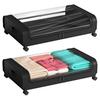 Under-Bed Storage Box with Wheels Large Capacity Dustproof Multi-Purpose Storage Container Clothes Toys Organizer with Clear Window