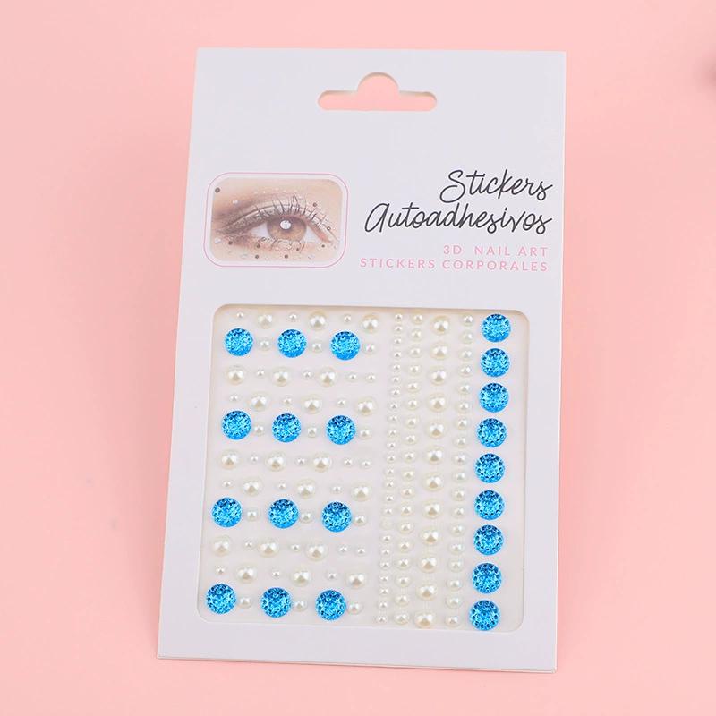 Diamond Eyebrow Tattoo Sticker Glitter Eyeliner Eyebrow Makeup Face Eyes Temporary Tattoo Rock Rhinestone 3D Eyeliner Stickers