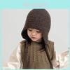 Kids Winter Knit Hat With Earmuff Design For Children 2-8 Years Warm Protective Headgear