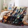 1PC Animals Print Flannel Blanket, High quality Comfortable for All Seasons, Home Decor, Warmth and Comfort