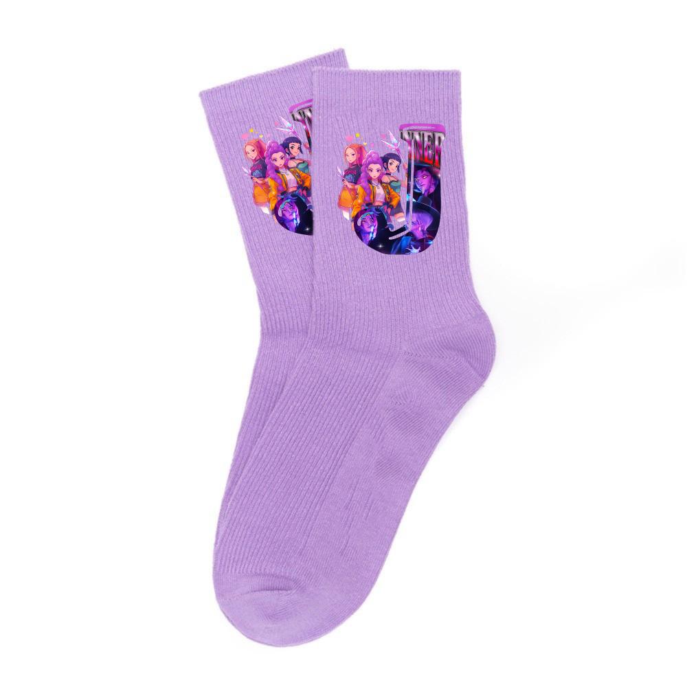 

Kpop Demon Hunters Letter A-Z Socks Gentle Thick Warm Student Outdoor Sports Cold Season Warmth Girls Mid-Calf Children s Holiday Present