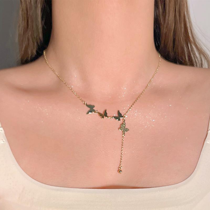 Elegant Gold Beaded Necklace for Women - 2024 Clavicle Chain, Luxury Neck Accessory