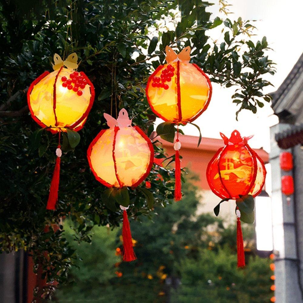 Chinese Style Pomegranate Lantern Rabbit Handheld Lanterns Mid-Autumn Lanterns Children's Gift