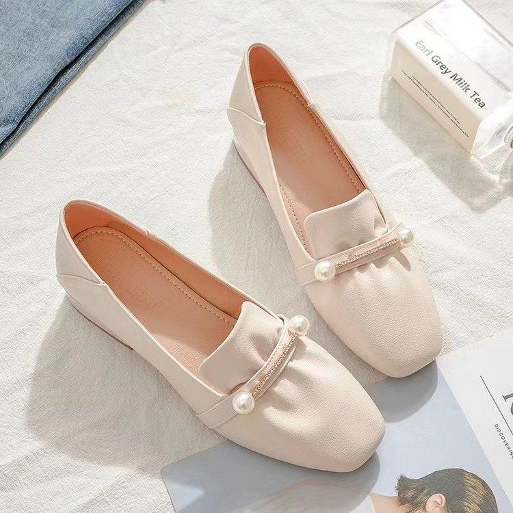 Single shoes female versatile soft leather 2025 autumn Internet celebrity late evening breeze gentle temperament fairy commuter middle heel s