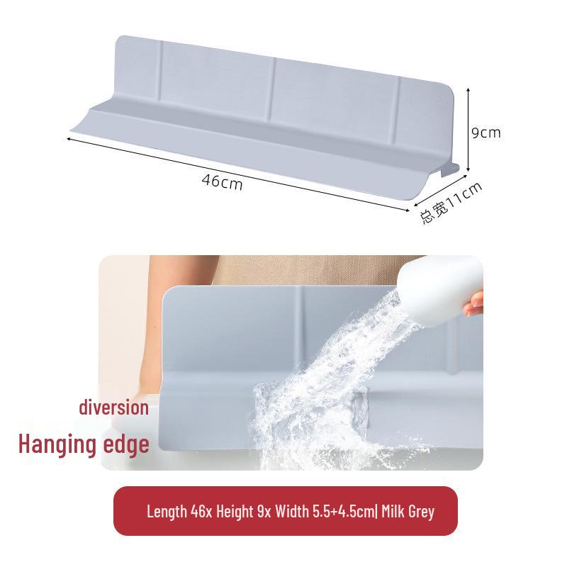 Silicone Non-Slip Sink Splash Guard with Suction Cups - Water Barrier & Separator