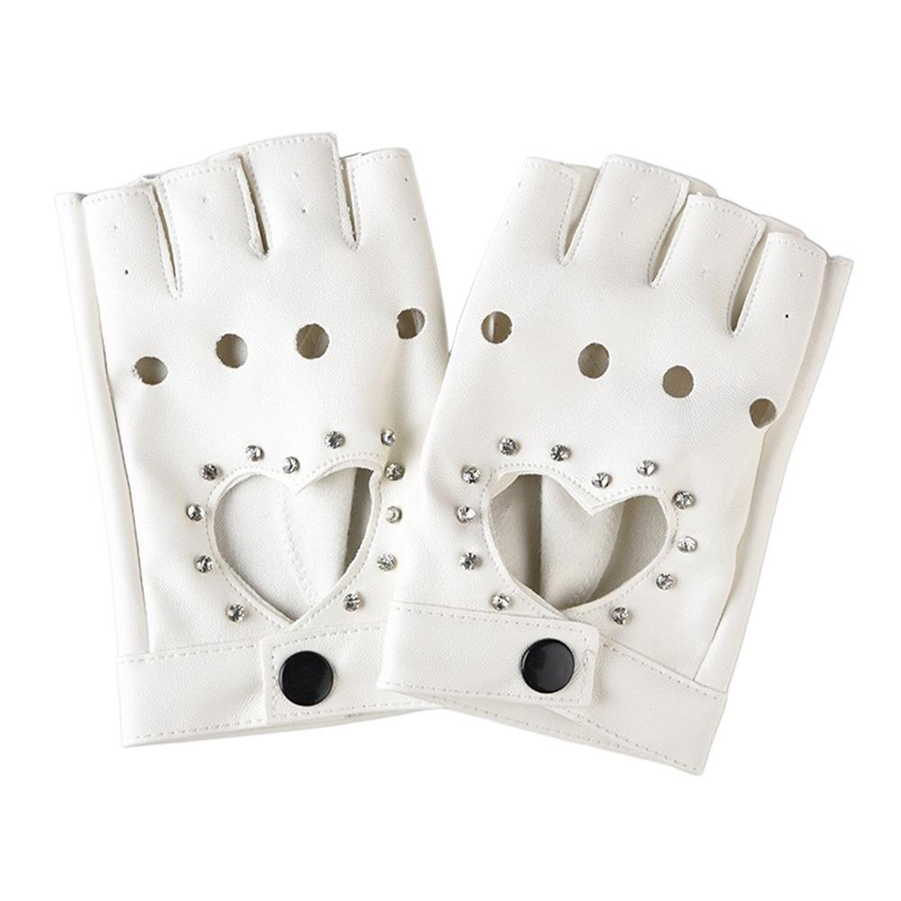New Fashion PU Leather Fingerless Dance Glove Gothic lolita Jazz Style Cosplay Mittens Cosplay Party Gloves
