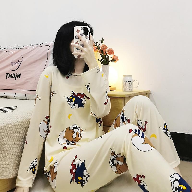 Women's Autumn/Winter Pajama Set: Cute, Girlish Long-Sleeve, Loose, Casual Homewear