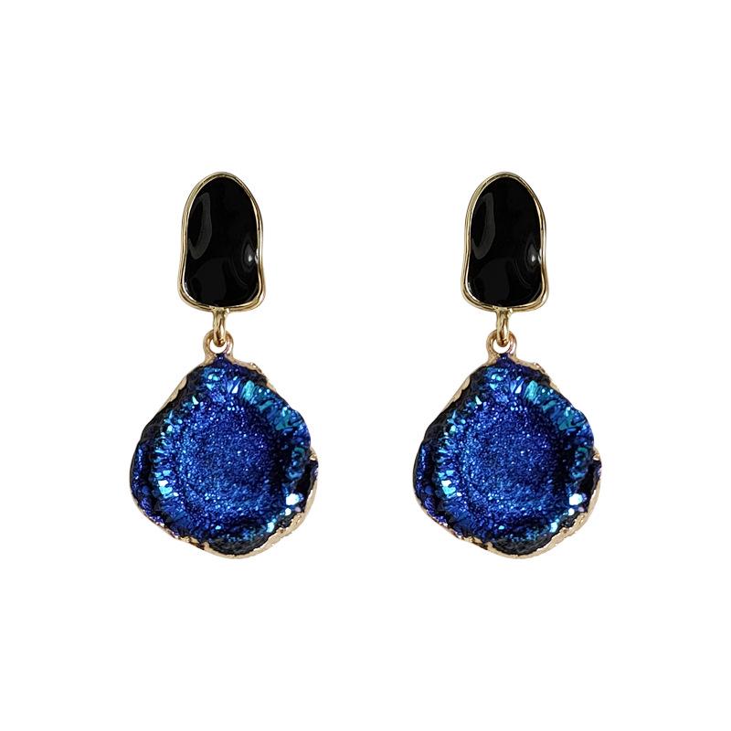Blue Galaxy 925 Sterling Silver Earrings with 14K Gold Plating – Elegant, Fashionable, Versatile for Women