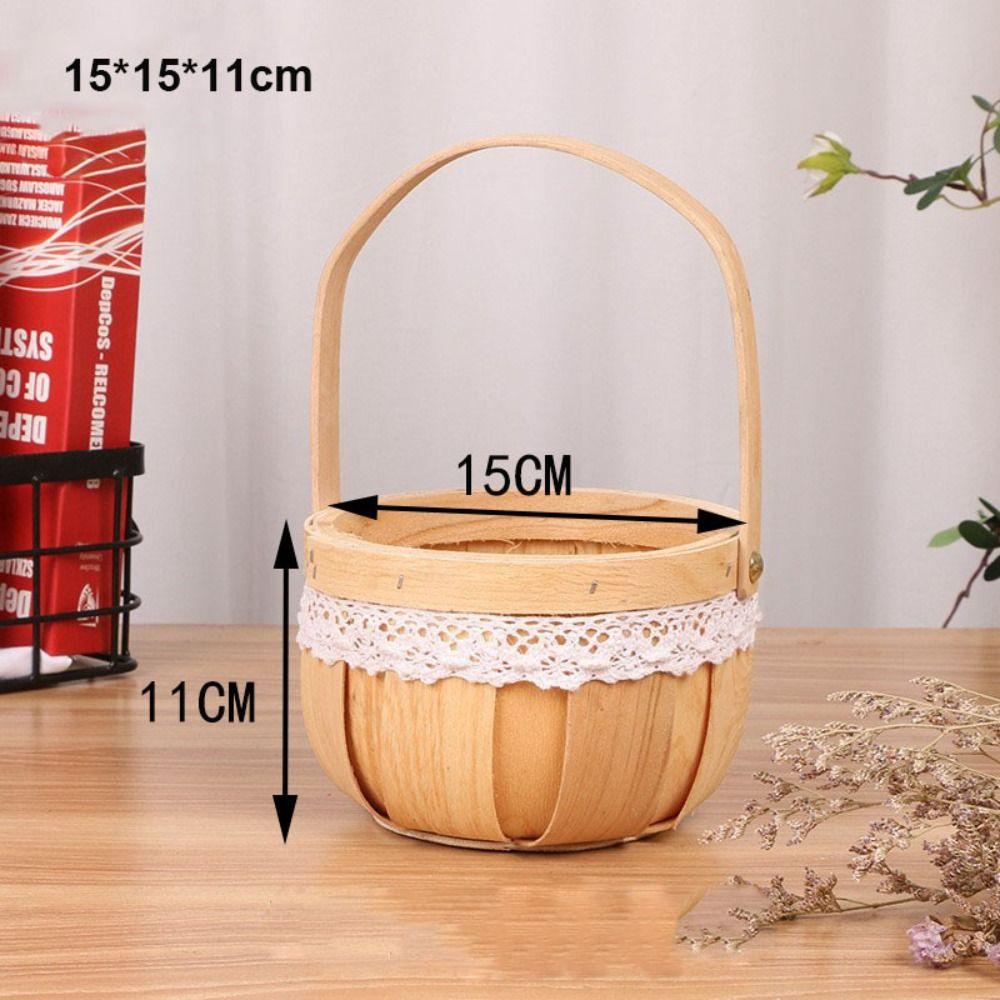 Handmade Hand Woven Basket Paper Vine Handheld Flower Basket  For BJD Dolls/for Ob11 Dolls