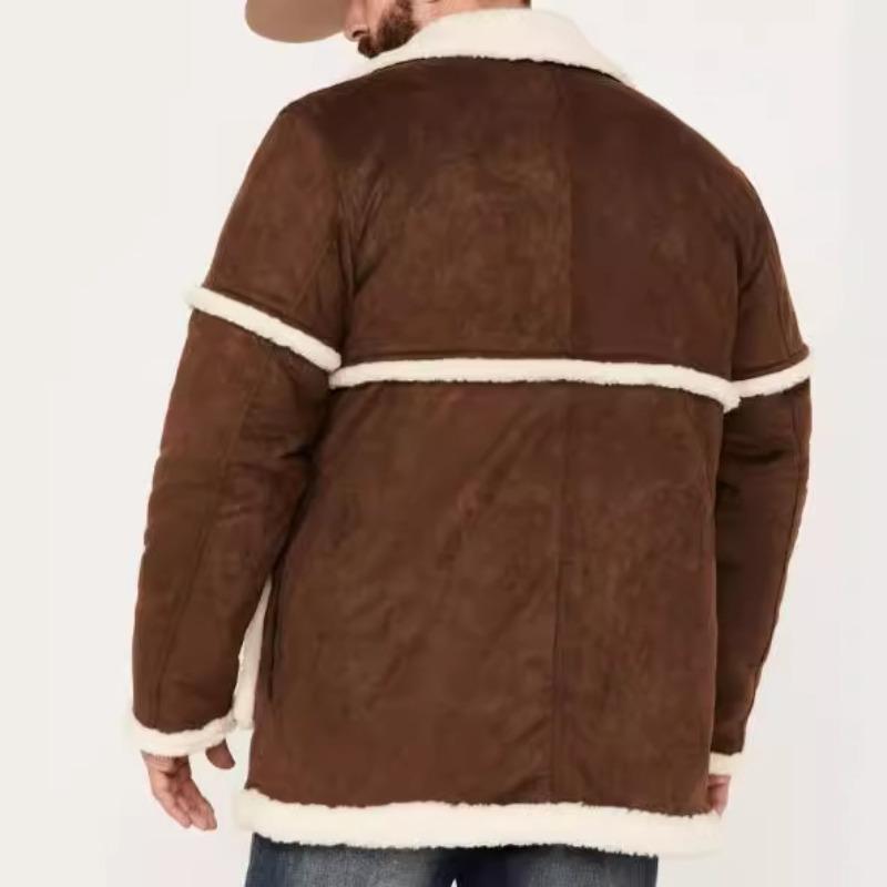 Men's Fleece Jacket Jacket Thickened Autumn and Winter British Style Lapel