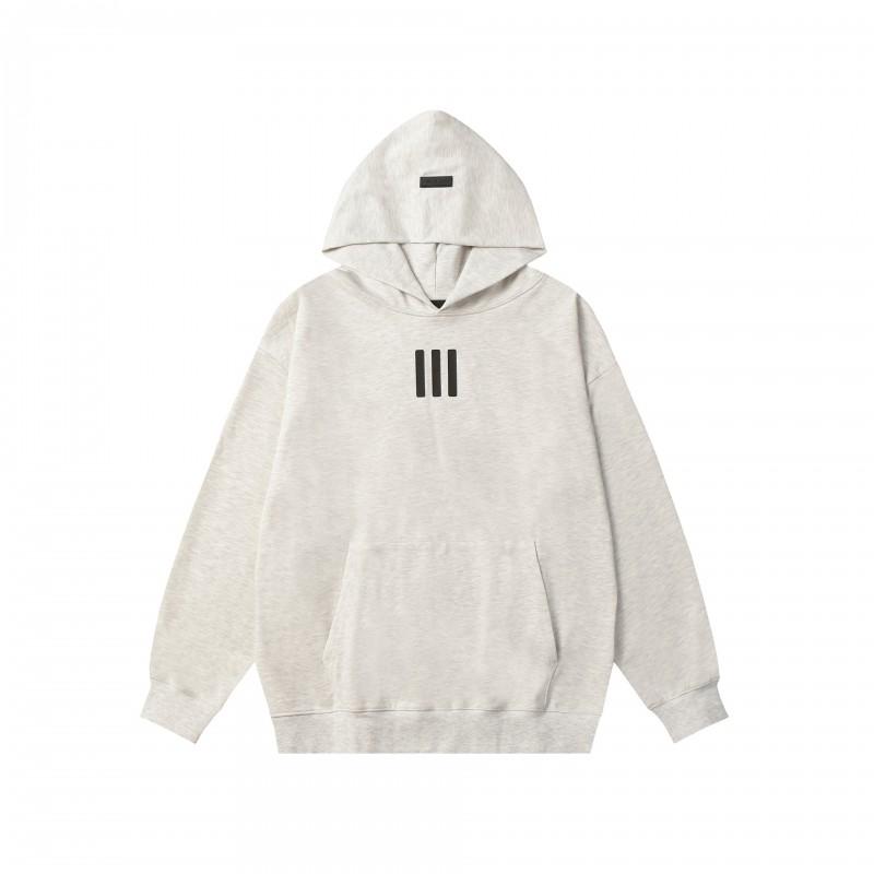 Essentials Style Heavyweight Cotton Hoodie Men Women Streetwear Oversized Fit 3-Stripe Letter Print Casual Sweatshirt