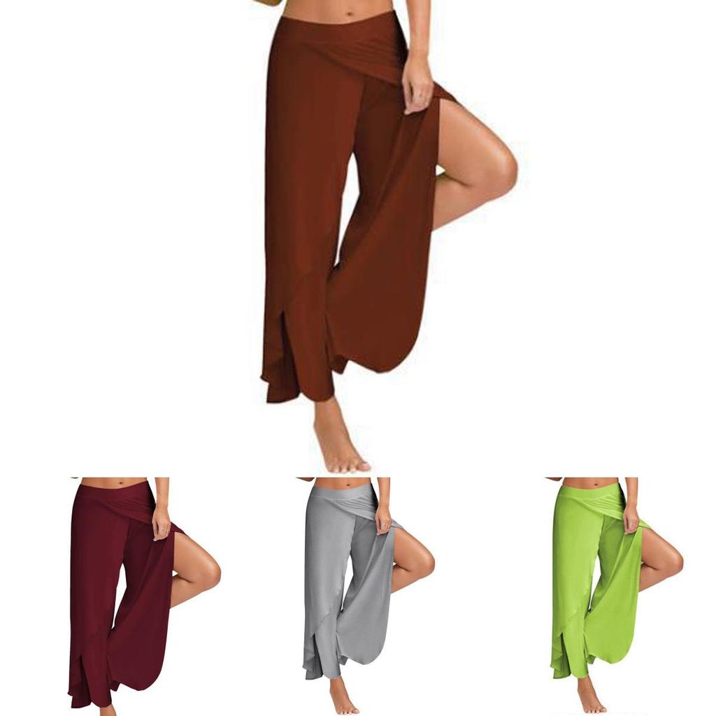 Women's Summer Casual Wide Leg Pants In Premium Quality Solid Color Design