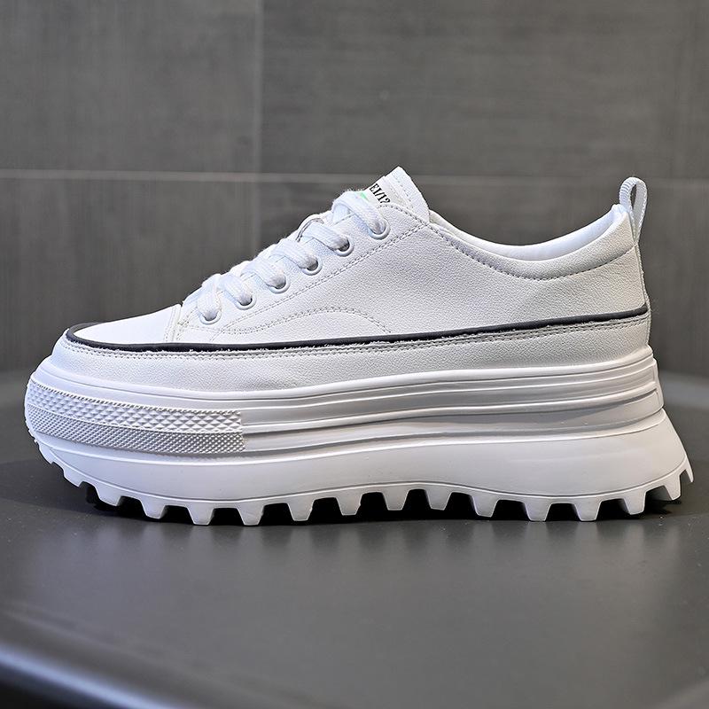Korean Style Women's Platform Height-Increasing Shoes - 7cm Thick Insole, Versatile Single Lining for Spring/Autumn 2021