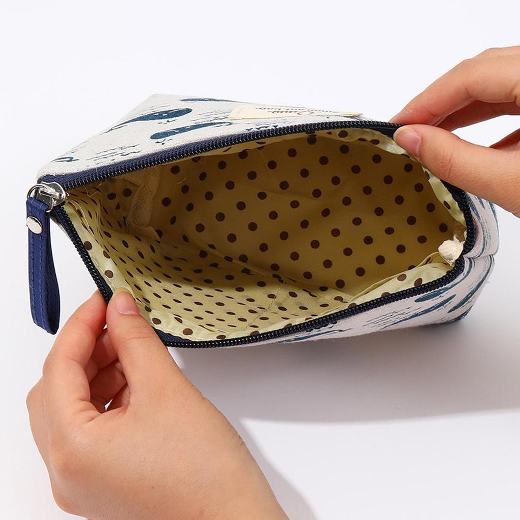 Multifunctional 3D Linen Makeup & Coin Bag with Large Capacity