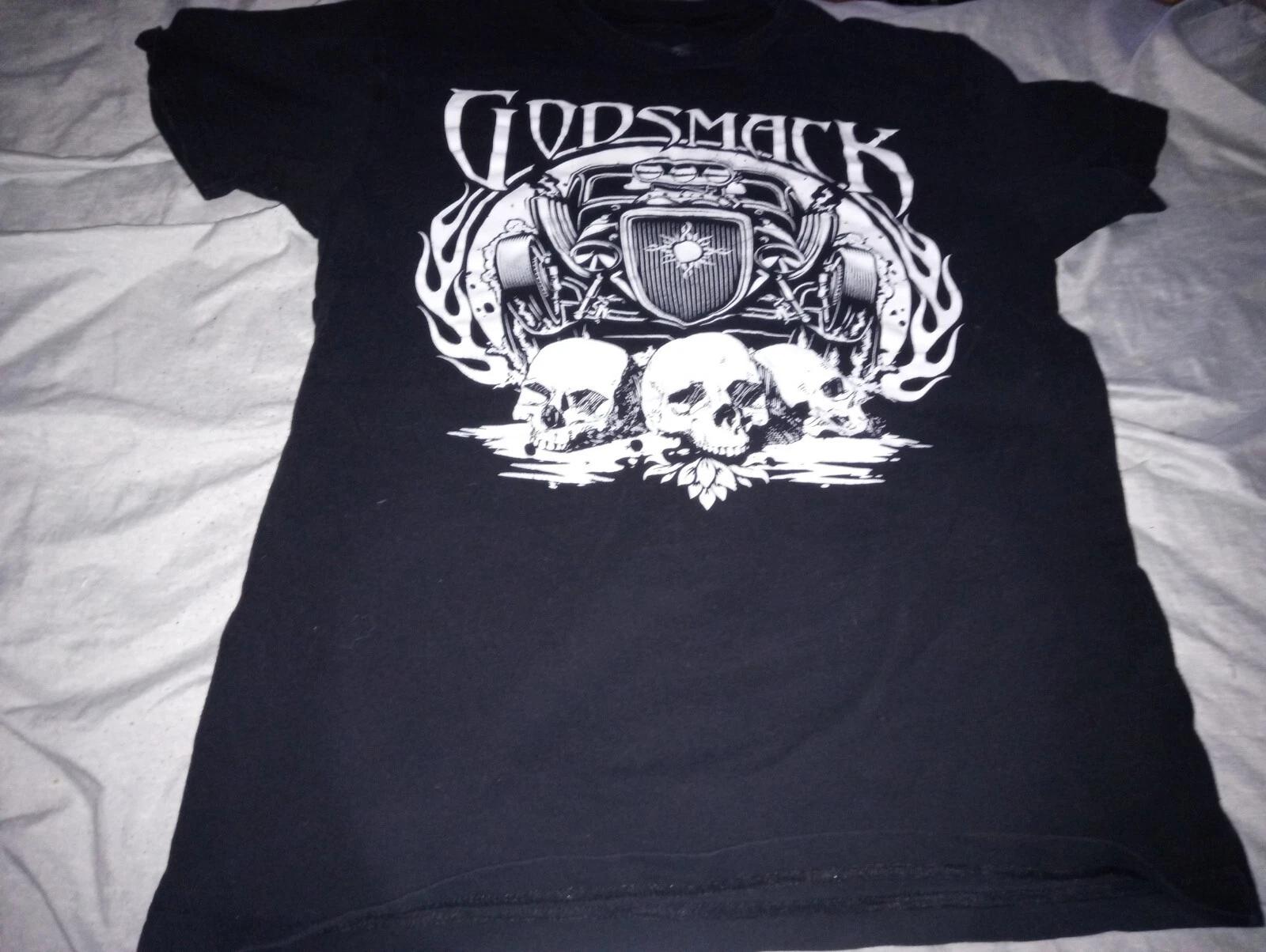 Official GODSMACK Band Graphic Tee Short Sleeve 100% Cotton T-shirt Mens Tees Top Adult Size Medium 4XL