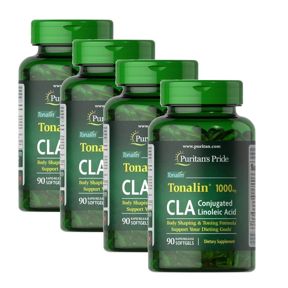 Puritans Pride Tonalin 1000mg CLA Softgels 4 Pcs 90 Tablets Ingredients: May Be Subject To Change At the Manufacturer’s | 4 Pcs 90 Tablets