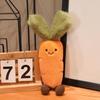 Cuscino Peluche Umanoide Vegetale Mais Sorridente Carota Asparago Bambola con Gambe Decorazione Oggetto di Scena Regalo