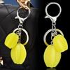 Delicious Fruit Peach Pendant Keychain Cute Persimmon Charm Keyring For Women Men Bag Decoration Ornament Accessories Gift