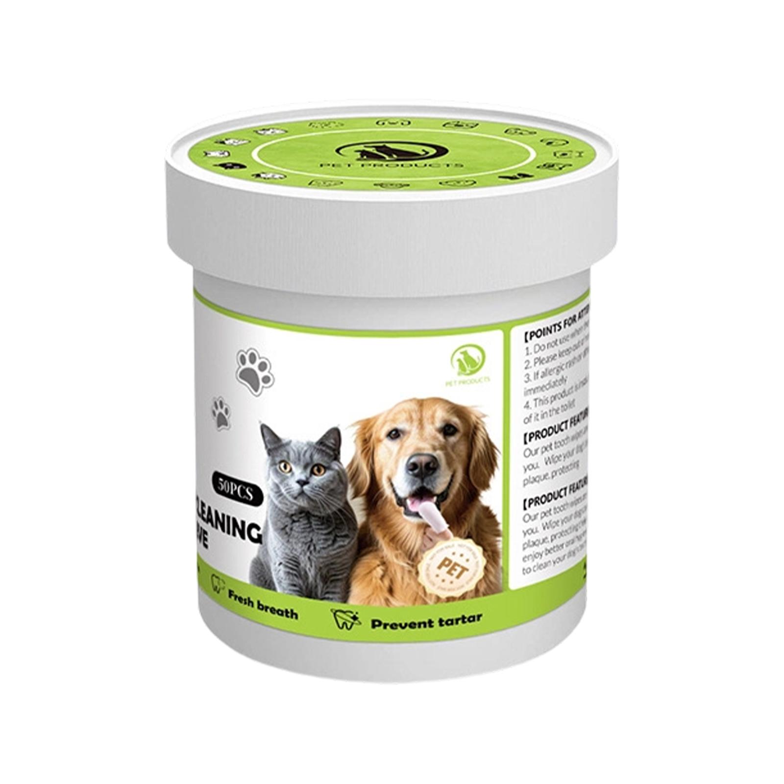 Pet Cleaning Finger Wipes One Size зелёный