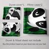 Pandas Bamboo Background Bedding Duvet Cover Sets Duvet Covers Pillowcases Gifts (1 * Duvet Cover 2 * Pillowcases, Without Duvet Insert)