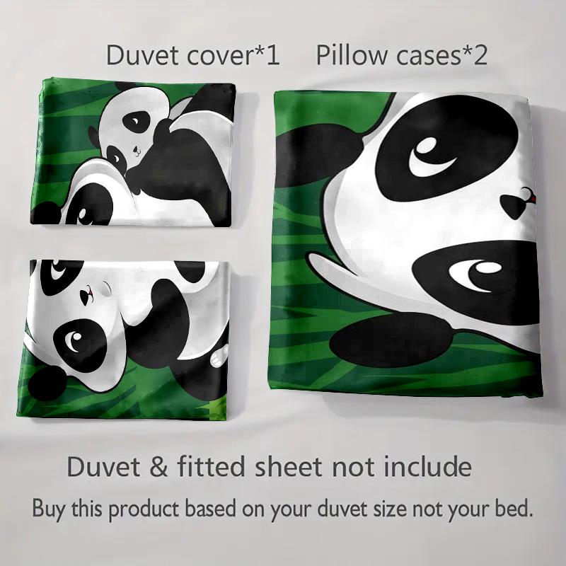 Pandas Bamboo Background Bedding Duvet Cover Sets Duvet Covers Pillowcases Gifts (1 * Duvet Cover 2 * Pillowcases, Without Duvet Insert)