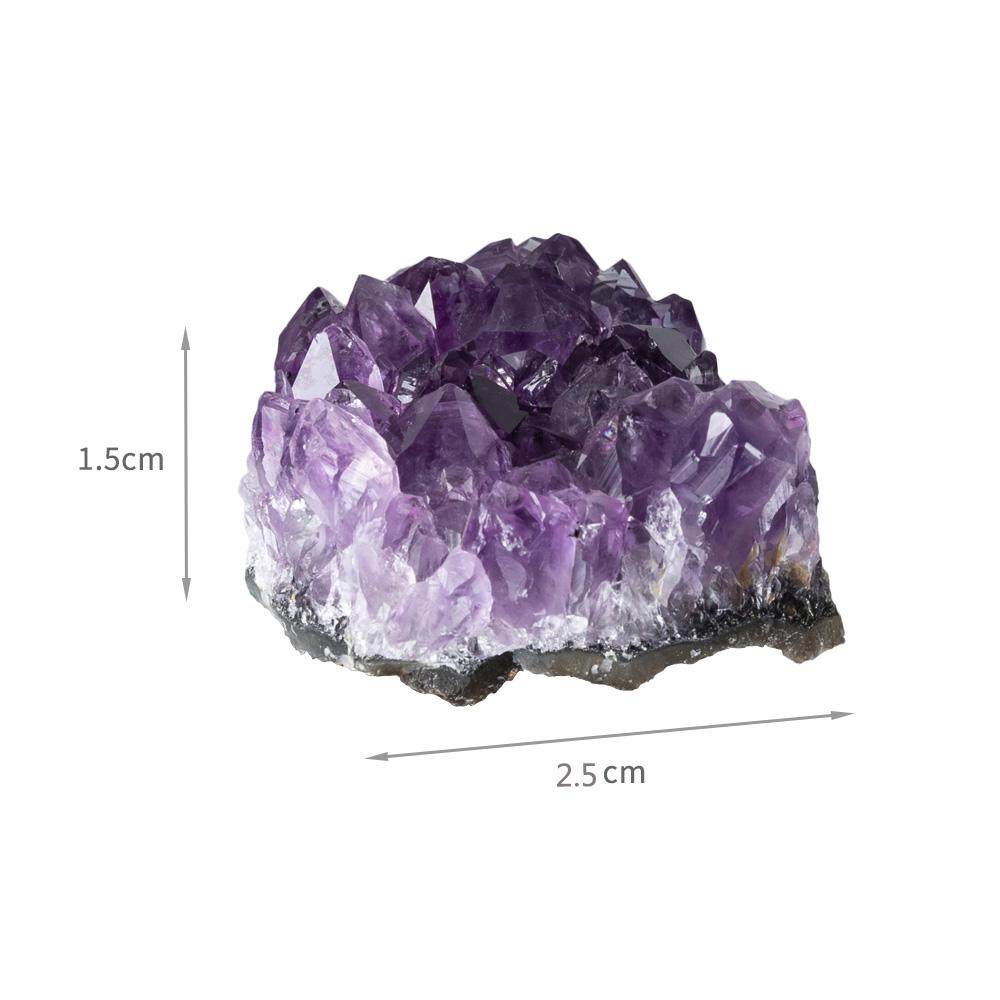 1pc Natural Quartz Crystal Brazilian Amethyst Cluster Druzy Geode Specimen Stones 2-2.5cm