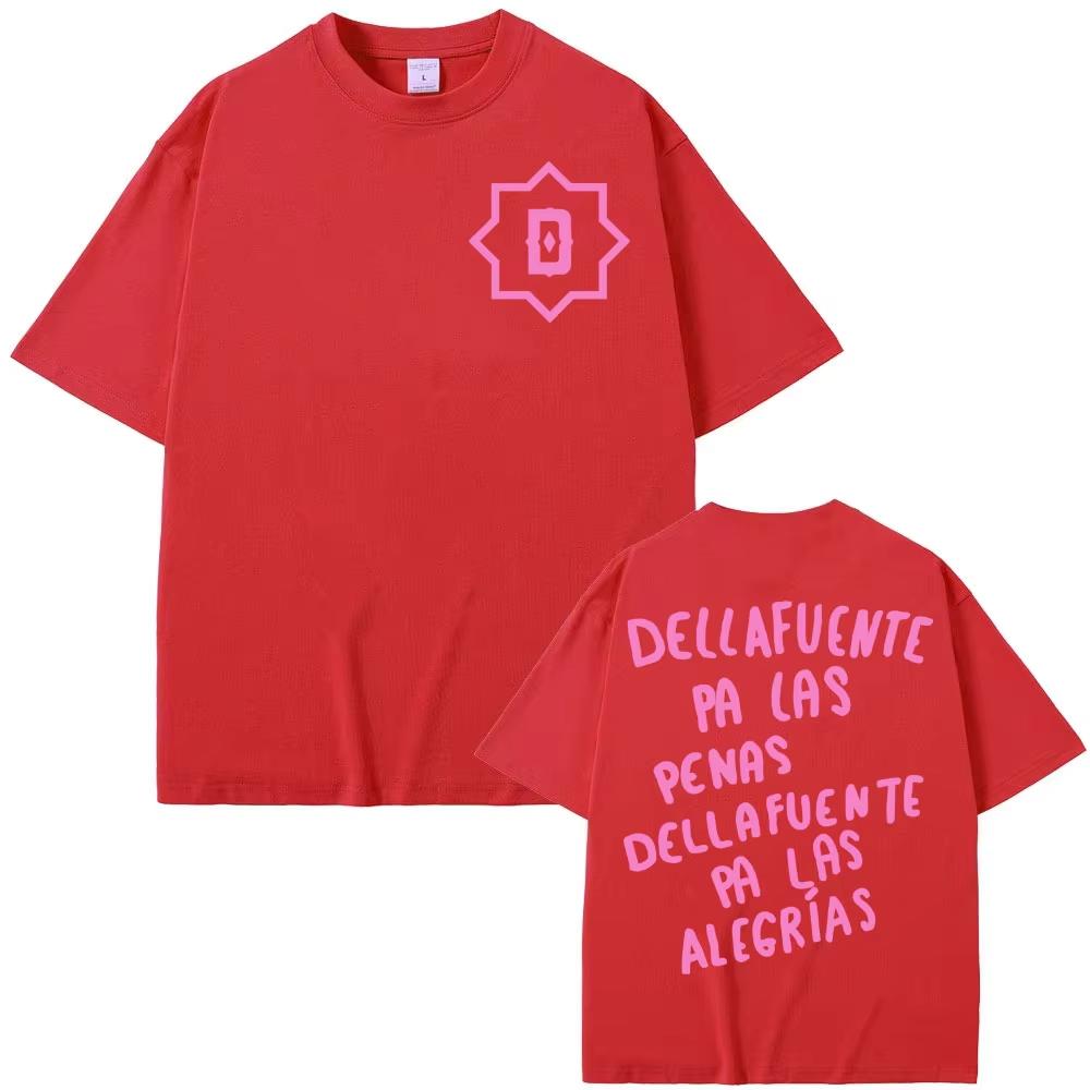 Rapper Dellafuente Pa Las Penas Dellafuente Pa Las Alegrías Print T Shirts Men Women Vintage Casual pure Cotton Tshirt