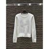 L Brand 2025 Autumn/Winter 3D Embroidered Letter Loose Pullover Knit Long Sleeve Versatile Top
