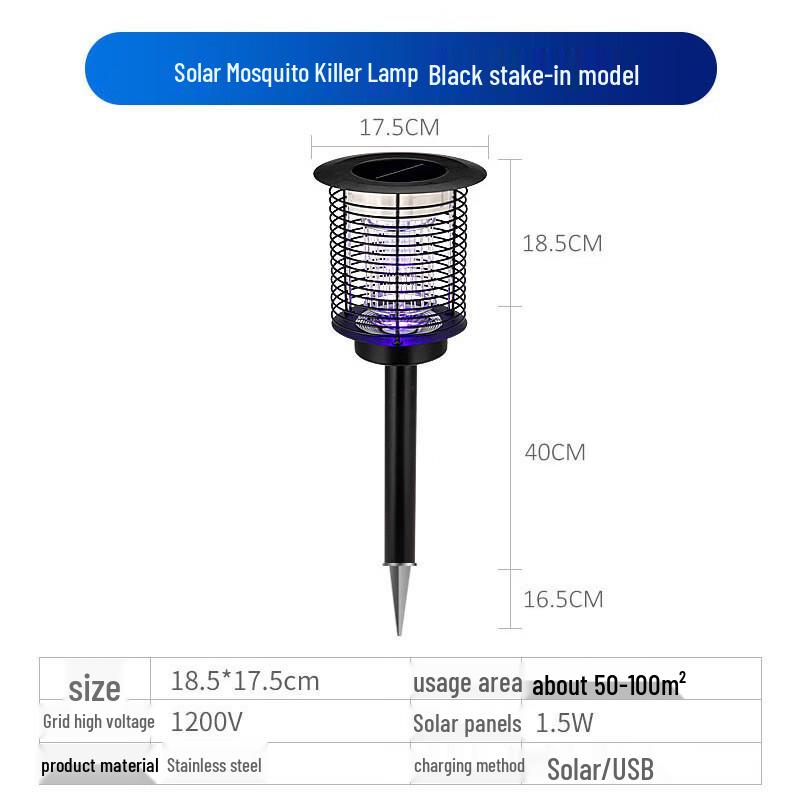 XPES Solar Outdoor Electric Mosquito Killer Lamp