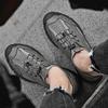 Mode Herren Leder Freizeitschuhe Mesh Atmungsaktiv Urlaub Strandschuhe Rutschfest Stoßdämpfend Wanderschuhe Modischer Herren Sportschuh