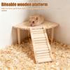 Wooden Hamster Ladder Platform Jumping Board Playground Hamster Climbing Stairs Toy Cage Accessories for Gerbils Small Pets