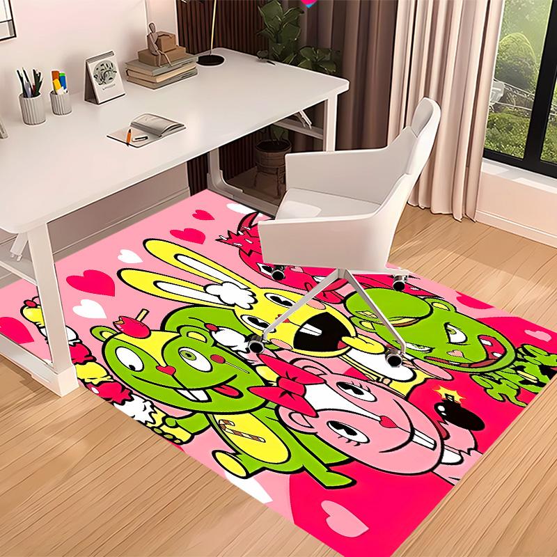 Happy Tree Friends3 Printed Absorbent Washable Carpet, Non-Slip Bathroom Mats, Kitchen Rugs, Yoga Mat,Living Room Entrance, Camping Picnic Rugs